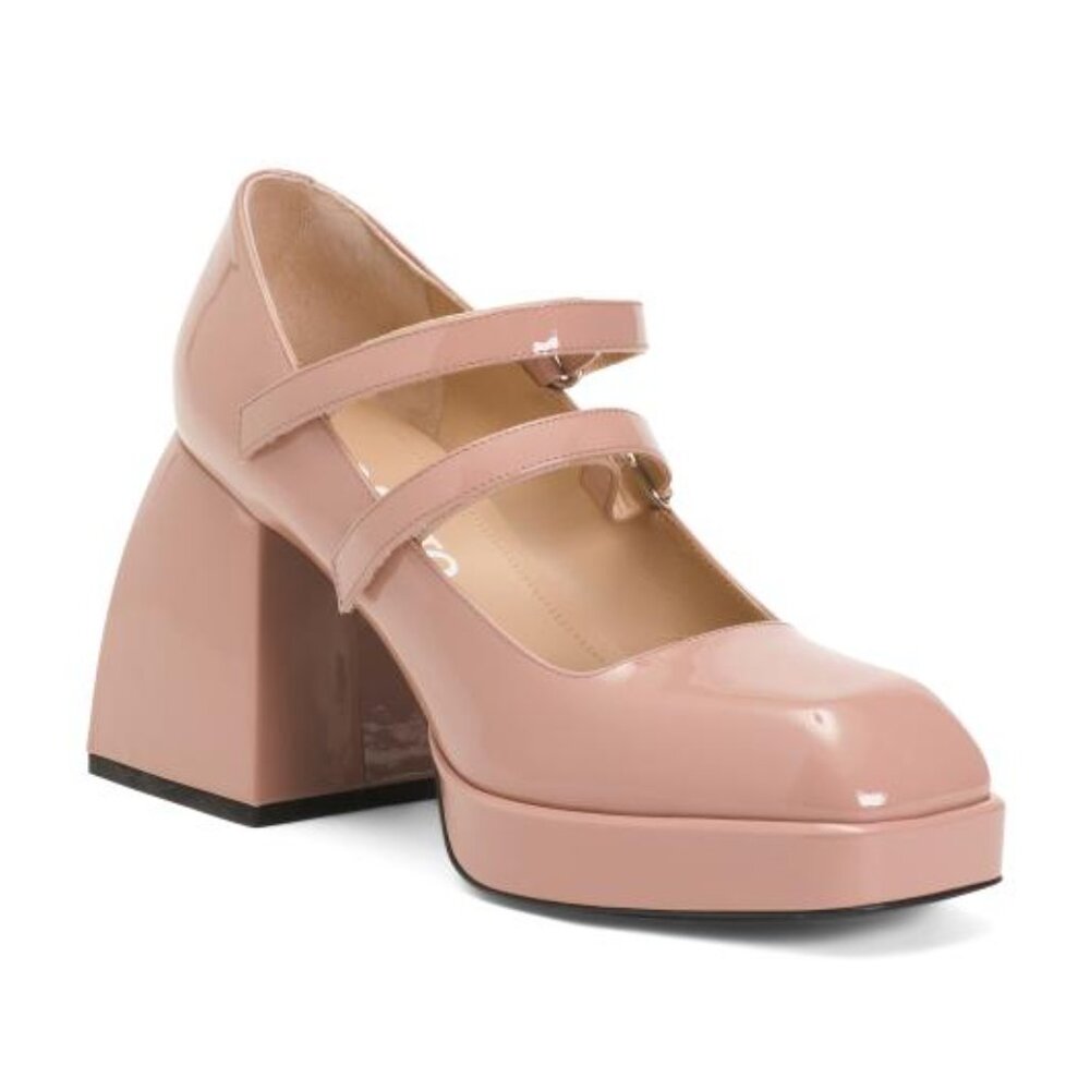 NODALETO Made In Italy Patent Leather Bulla Babies Platform Pumps